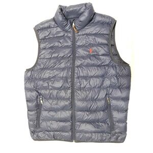 Polo Ralph Lauren Puffer Down Vest Jacket - Blue Size Large